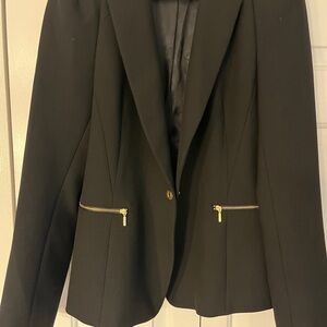 Gerard Darel Black Blazer with Gold Accents